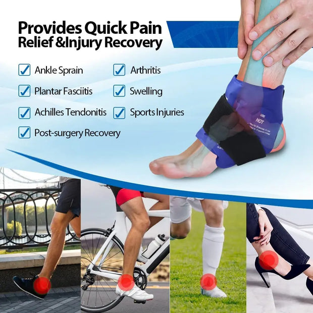 NEWGO Ankle Brace Ice Pack Wrap