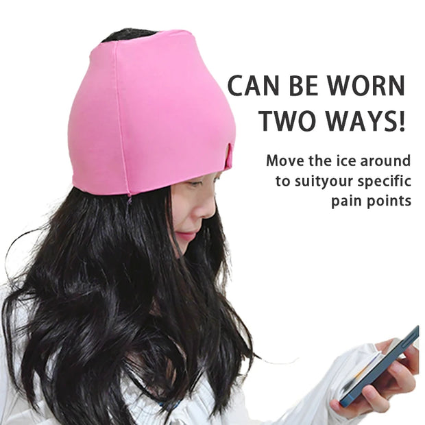 Gel Ice Headache Migraine Relief Hat